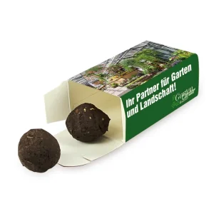 2 boules avec graines de fleurs dans boite – BOULES FLEUR