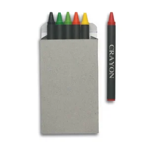 6 petits crayons de cire noirs – BRABO