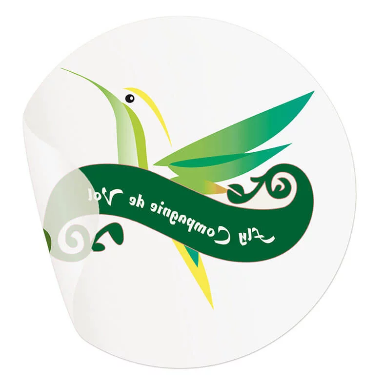 Autocollant repositionnable sur-mesure en film vinyle