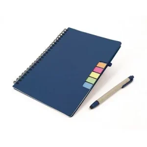 Bloc A5 + notes + stylo en carton recyclé – Spirale – CANIT