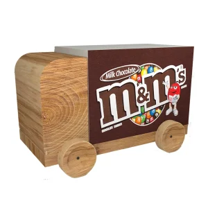 Bloc cube dans camion en bois