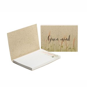 Bloc-notes avec couverture en papier d&rsquo;herbe et papier recyclé – SNGS50