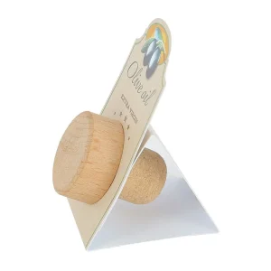 Bouchon à vin en liège et en bois avec support – CARTBOU