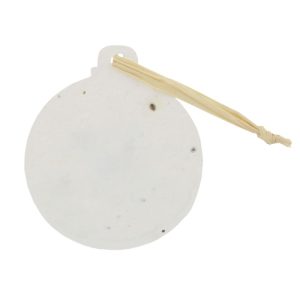 Boule de Noël en papier graines et bois – BÛCHE