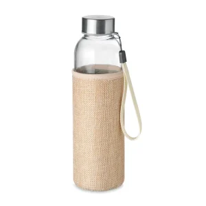Bouteille en verre avec housse néoprène et jute – 500ml – UTAH TOUCH