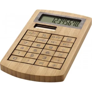 Calculatrice de poche solaire en bambou – BAMBOSOL