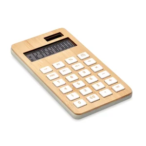 Calculatrice solaire en ABS et bambou – CALCUBIM