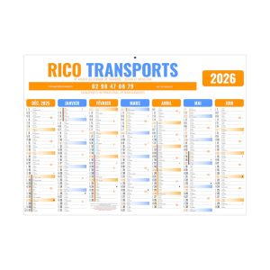 Calendrier midi léger – 43×33,5cm – BANCAIRE ÉCO