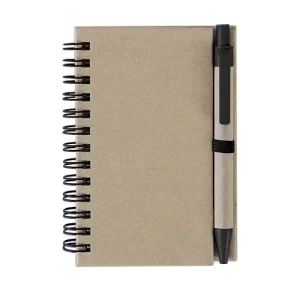 Carnet A7 + stylo en carton recyclé – Spirale – NANIR