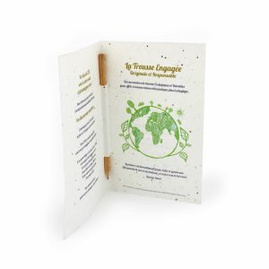 Carte de voeux papier graines et crayon de bois – BIOVOEUX