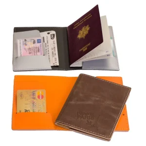 Etui passeport et cartes de crédit en cuir recyclé – TRIPASSEPORT