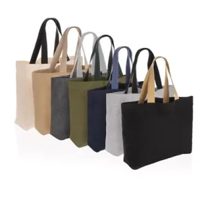 Grand sac shopping en toile recyclée non teintée – 240g – 32x14x57cm – POKE