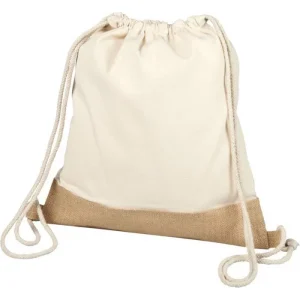 Gym bag en coton et toile de jute – 150g – 33x44cm – DELHI