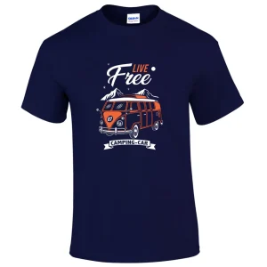 T-shirt LIVE FREE CAMPING-CAR