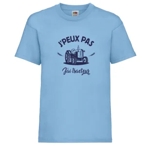 T-shirt enfant JE PEUX PAS J'AI TRACTEUR