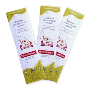 Marque-page biodégradable avec graines – 5,5 x 20 cm – BIOMARQUE