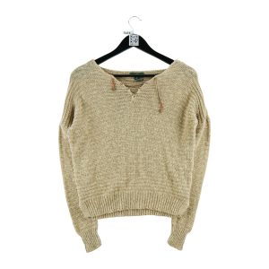 Pull Femme  en lin Beige
