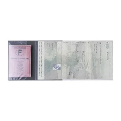 Porte-carte grise et papiers 4 volets en PVC – Image 2