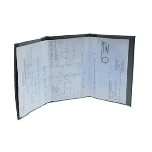 Porte-carte grise 3 volets en PVC