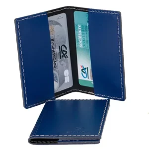 Porte-cartes 2 poches en cuir recyclé