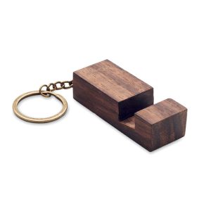 Porte-clés support smartphone en bois de noyer – CODE