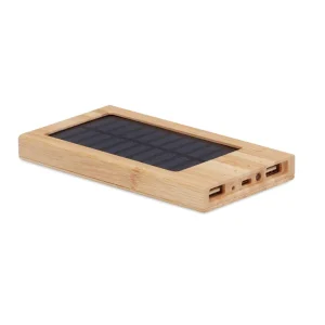 Powerbank solaire en bambou – 4000mAh – ARENA SOLAR