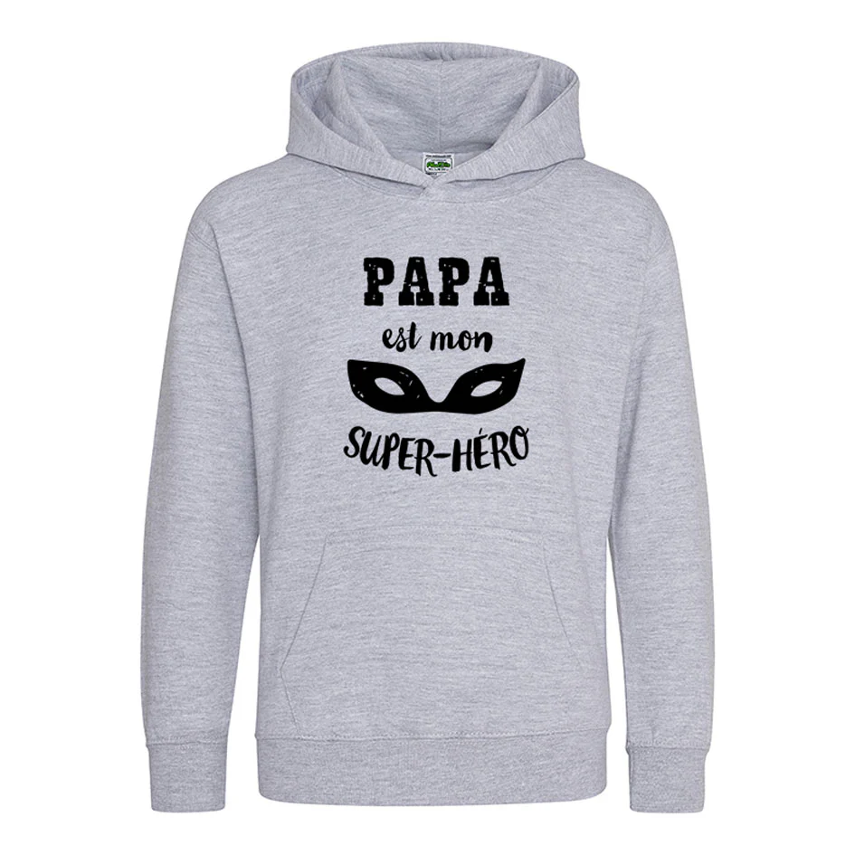 Sweat capuche Enfant PAPA SUPER HÉRO – Image 4