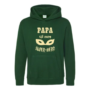 Sweat capuche Enfant PAPA SUPER HÉRO
