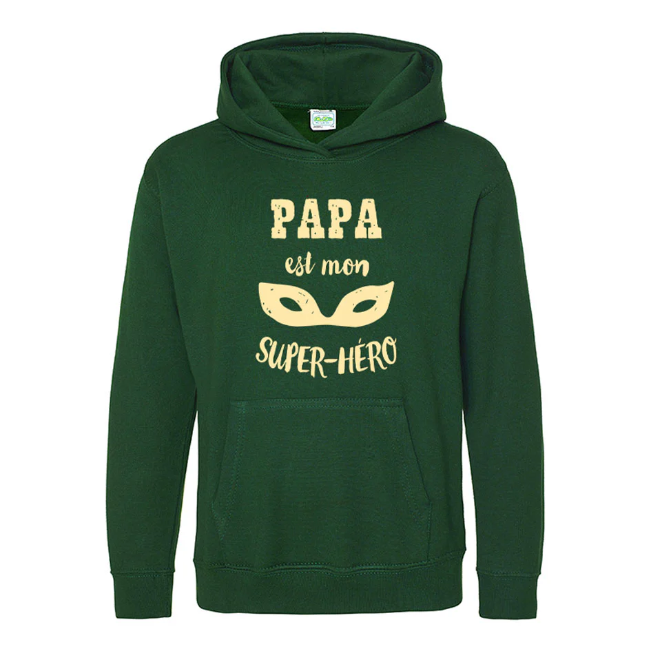 Sweat capuche Enfant PAPA SUPER HÉRO