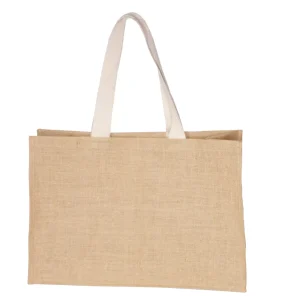 Sac cabas en toile de jute amidonnée – 50x35x21cm – KOLLAM