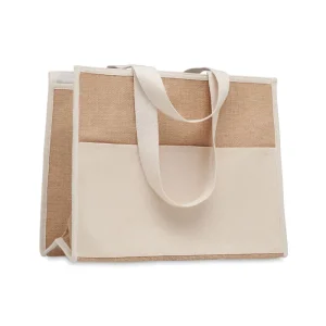Sac cabas en toile de jute avec intérieur pelliculé – 34x43x20cm – CAMPO DE GELI