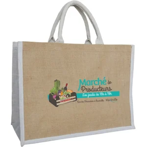 Sac cabas normes alimentaires en toile de jute – 47x33x18cm – BANGALORE