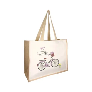 Sac cabas normes alimentaires en toile de jute et coton – 42x33x19cm – HOWRAH
