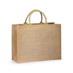 Sac en toile de jute avec intérieur laminé – 43x34x17,5cm – SHANTI