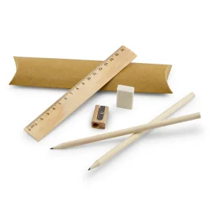 Set écriture en bois dans housse en carton – RHOMBUS