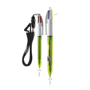 Stylo bille 3 couleurs + 1 fluo – BIC 4 COLOURS FLUO