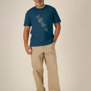 Tee-shirt Bio Homme « Les cinq Eléments » denim