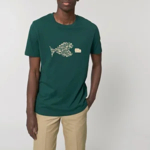 Tee-shirt Bio Homme « Véloraptor » sapin