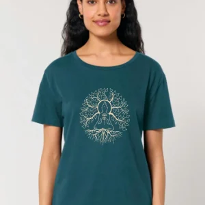Tee-shirt Bio Femme « Zen » ardoise