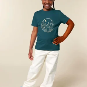 Tee-shirt Enfant Bio « Yin Yang » ardoise