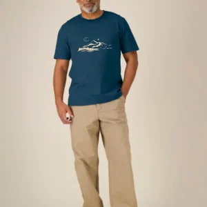 Tee-shirt Bio Homme « Silence » denim