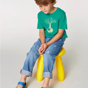 Tee-shirt Enfant Bio « Save The World » prairie