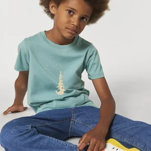 Tee-shirt Enfant Bio « Sky Totem » turquoise