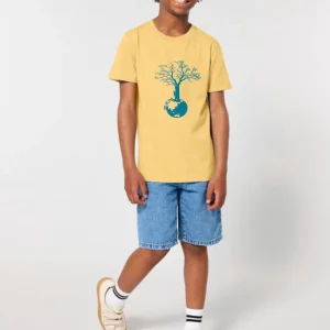 Tee-shirt Enfant Bio « Save The World » soleil