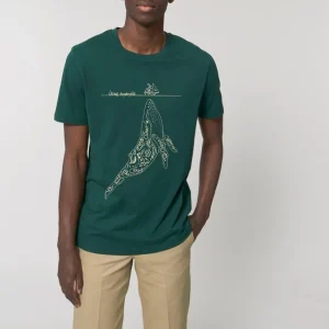 Tee-shirt Bio Homme « Baleine » sapin