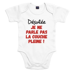 Body bébé COUCHE PLEINE