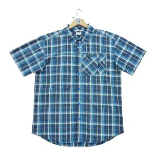 Chemise détente Homme à carreaux Bleu