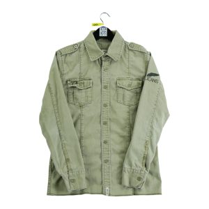 Chemise détente homme uni kaki