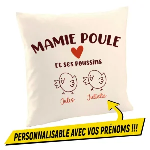 Coussin MAMIE POULE ET SES POUSSINS