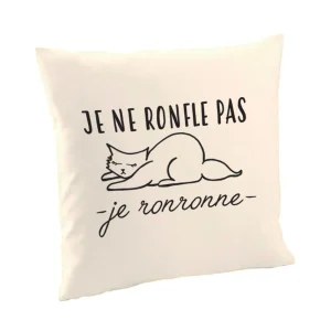 Coussin RONFLE PAS RONRONNE